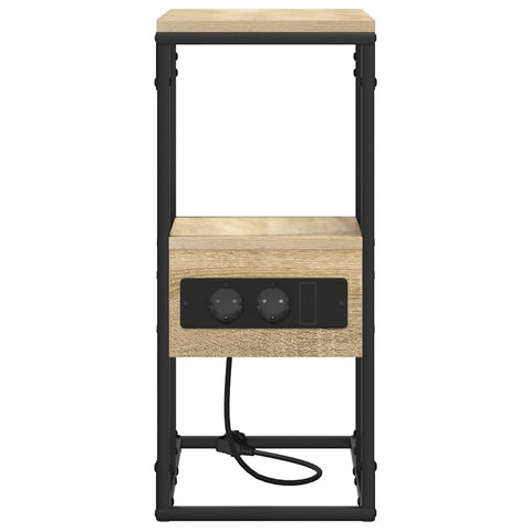 vidaXL Bedside Table Sonoma oak 41.5 x 26 x 60.5 cm Engineered wood