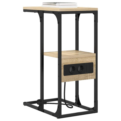 vidaXL Bedside Table Sonoma oak 41.5 x 26 x 60.5 cm Engineered wood