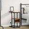 vidaXL Bedside Table Smoked oak 41.5 x 26 x 60.5 cm Engineered wood