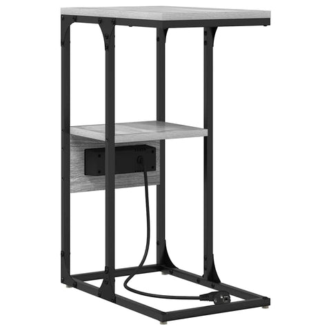 vidaXL Bedside Table Grey sonoma 41.5 x 26 x 60.5 cm Engineered wood