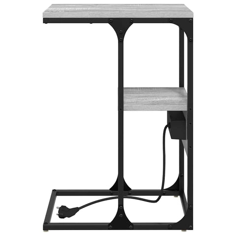 vidaXL Bedside Table Grey sonoma 41.5 x 26 x 60.5 cm Engineered wood