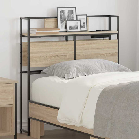 vidaXL Storage Headboard with Storage Sonoma oak 75 cm Engineered wood