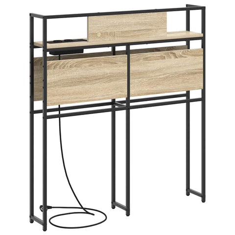 vidaXL Storage Headboard with Storage Sonoma oak 75 cm Engineered wood