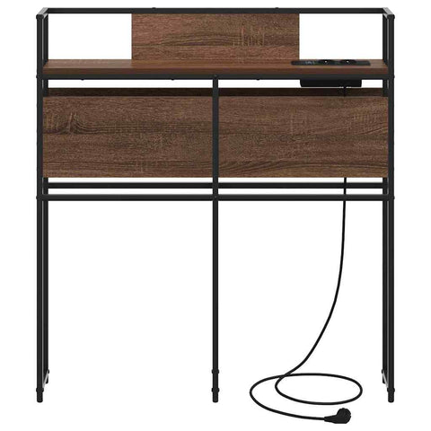 vidaXL Storage Headboard with Storage Brown oak 75 cm Engineered wood