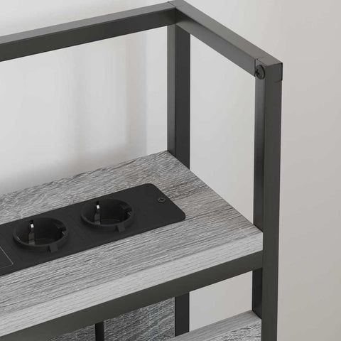 vidaXL Storage Headboard with Shelf Grey sonoma 80 cm Engineered wood