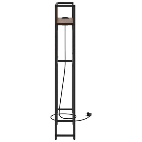 vidaXL Storage Headboard with Shelf Brown oak 80 cm Engineered wood