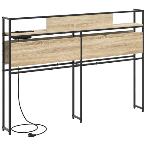 vidaXL Storage Headboard with Shelf Sonoma oak 120 cm Engineered wood