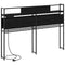 vidaXL Storage Headboard with Shelf Black oak 135 cm Engineered wood