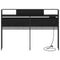 vidaXL Storage Headboard with Shelf Black oak 135 cm Engineered wood