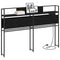 vidaXL Storage Headboard with Shelf Black oak 135 cm Engineered wood