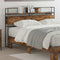 vidaXL Storage Headboard with Shelf Smoked oak 135 cm Engineered wood