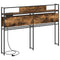 vidaXL Storage Headboard with Shelf Smoked oak 135 cm Engineered wood