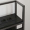 vidaXL Storage Headboard with Shelf Black oak 150 cm Engineered wood