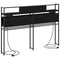 vidaXL Storage Headboard with Shelf Black oak 150 cm Engineered wood