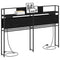 vidaXL Storage Headboard with Shelf Black oak 150 cm Engineered wood