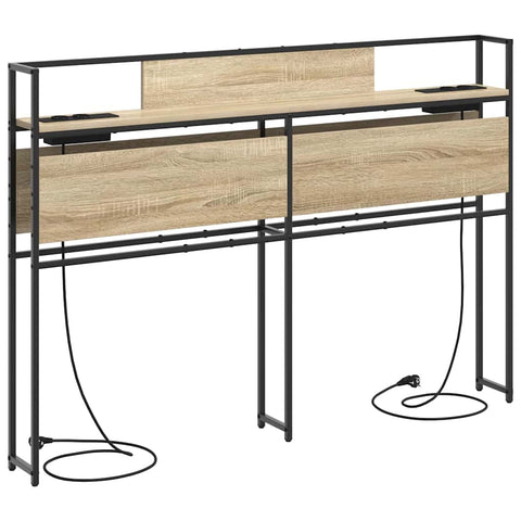 vidaXL Storage Headboard with Shelf Sonoma oak 160 cm Engineered wood
