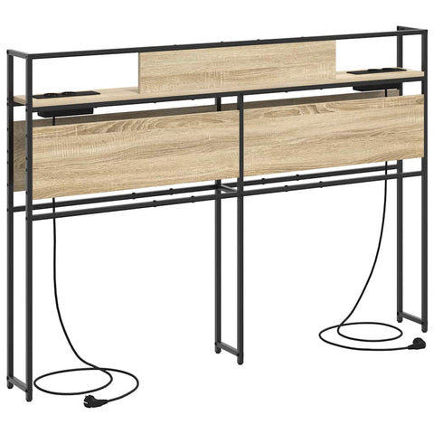 vidaXL Storage Headboard with Shelf Sonoma oak 160 cm Engineered wood