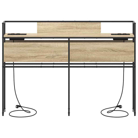 vidaXL Storage Headboard with Shelf Sonoma oak 160 cm Engineered wood