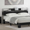 vidaXL Storage Headboard with Shelf Black oak 180 cm Engineered wood
