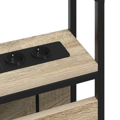 vidaXL Storage Headboard with Shelf Sonoma oak 180 cm Engineered wood