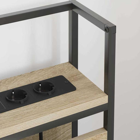 vidaXL Storage Headboard with Shelf Sonoma oak 180 cm Engineered wood