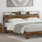 vidaXL Storage Headboard with Shelf Smoked oak 180 cm Engineered wood