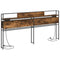 vidaXL Storage Headboard with Shelf Smoked oak 180 cm Engineered wood