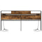 vidaXL Storage Headboard with Shelf Smoked oak 180 cm Engineered wood