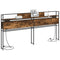 vidaXL Storage Headboard with Shelf Smoked oak 180 cm Engineered wood