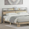 vidaXL Storage Headboard with Shelf Sonoma oak 200 cm Engineered wood