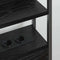 vidaXL Headboard with LED Strip Lights Black oak 75 cm Engineered wood