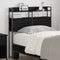 vidaXL Headboard with LED Strip Lights Black oak 75 cm Engineered wood