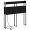 vidaXL Headboard with LED Strip Lights Black oak 75 cm Engineered wood
