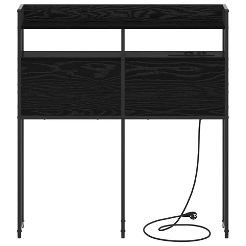 vidaXL Headboard with LED Strip Lights Black oak 75 cm Engineered wood