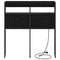 vidaXL Headboard with LED Strip Lights Black oak 75 cm Engineered wood