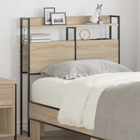 vidaXL Headboard with Shelf Sonoma oak 75 cm Engineered wood