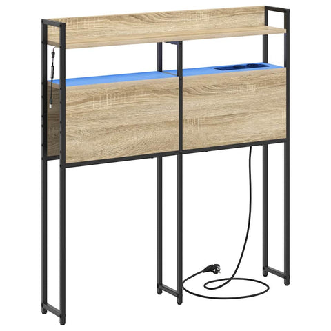 vidaXL Headboard with Shelf Sonoma oak 75 cm Engineered wood