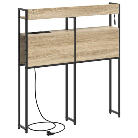 vidaXL Headboard with Shelf Sonoma oak 75 cm Engineered wood