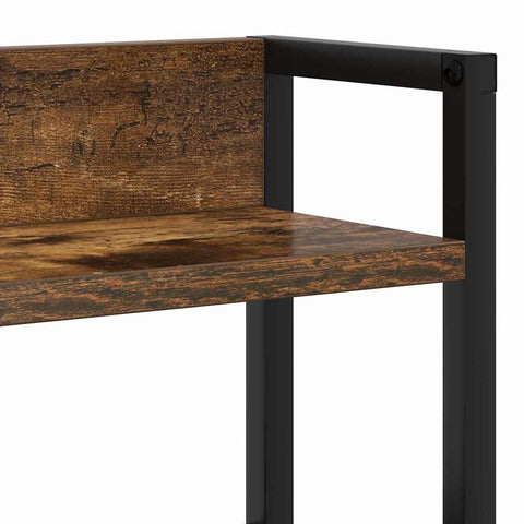 vidaXL Storage Headboard with Shelf Smoked oak 75 cm Engineered wood