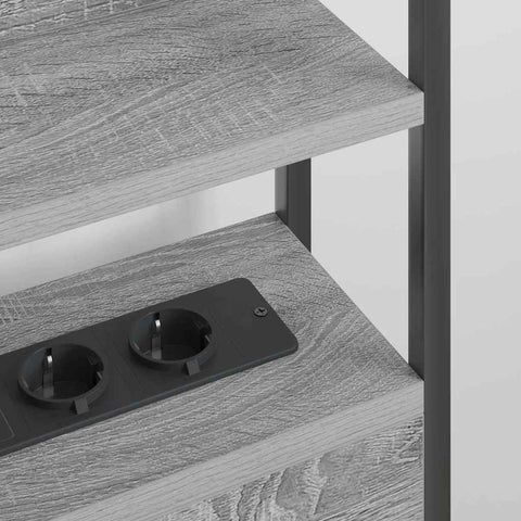 vidaXL Headboard with Shelf Grey sonoma 80 cm Engineered wood