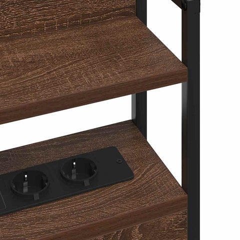 vidaXL Headboard with Shelf Brown oak 120 cm Engineered wood