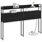 vidaXL Headboard with Shelf Black oak 135 cm Engineered wood