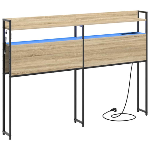 vidaXL Headboard with Shelf Sonoma oak 135 cm Engineered wood