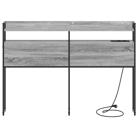vidaXL Headboard with Shelf Grey sonoma 135 cm Engineered wood