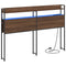 vidaXL Headboard with Shelf Brown oak 135 cm Engineered wood