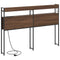 vidaXL Headboard with Shelf Brown oak 135 cm Engineered wood