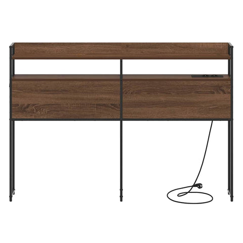 vidaXL Headboard with Shelf Brown oak 135 cm Engineered wood