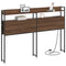 vidaXL Headboard with Shelf Brown oak 135 cm Engineered wood