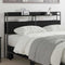 vidaXL Storage Headboard with Shelf Black oak 140 cm Engineered wood