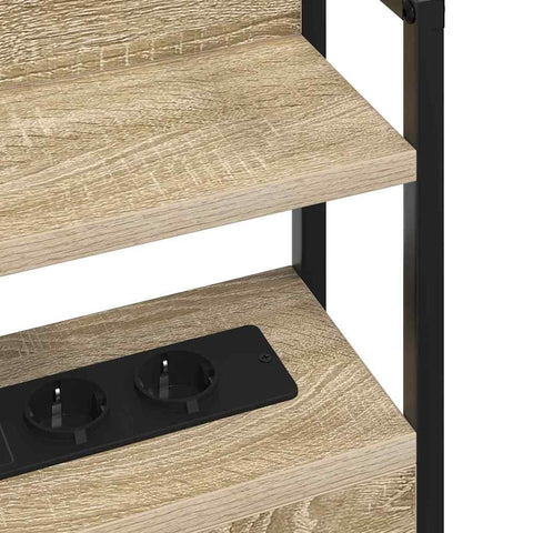vidaXL Storage Headboard with Shelf Sonoma oak 140 cm Engineered wood